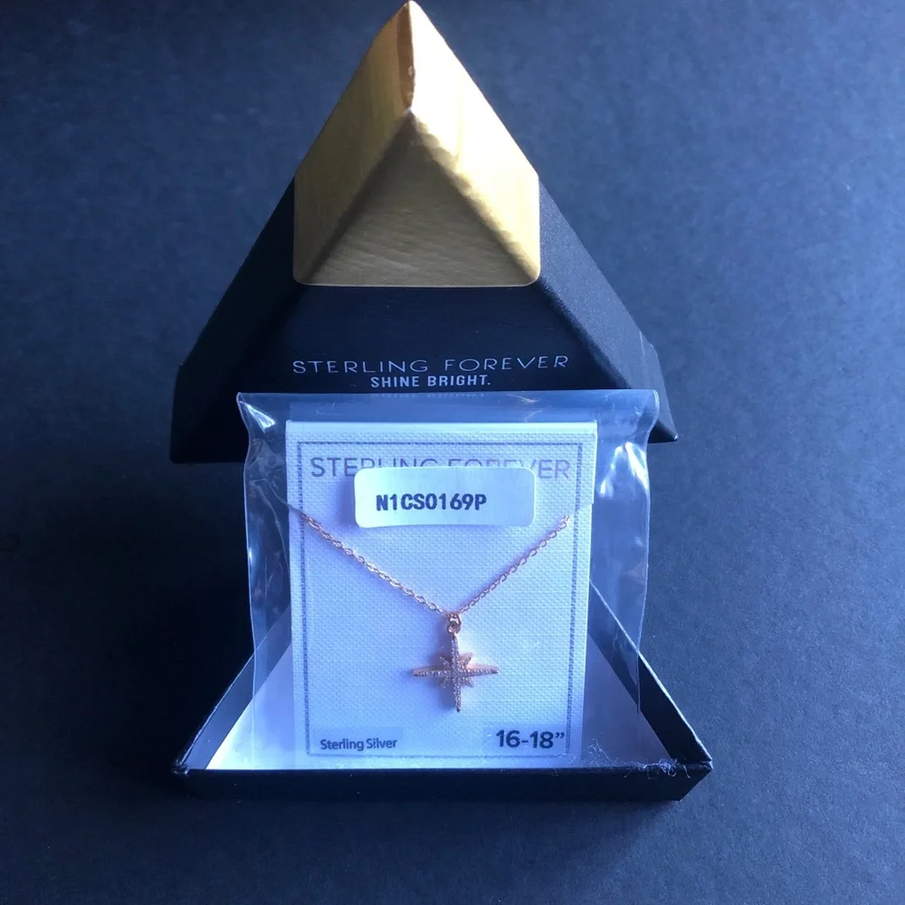 🎁 Sterling Forever gold over sterling Cz pendant